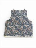 Blue floral sleeveless tank top