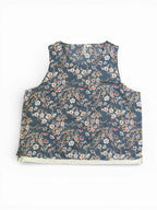 Blue floral sleeveless tank top