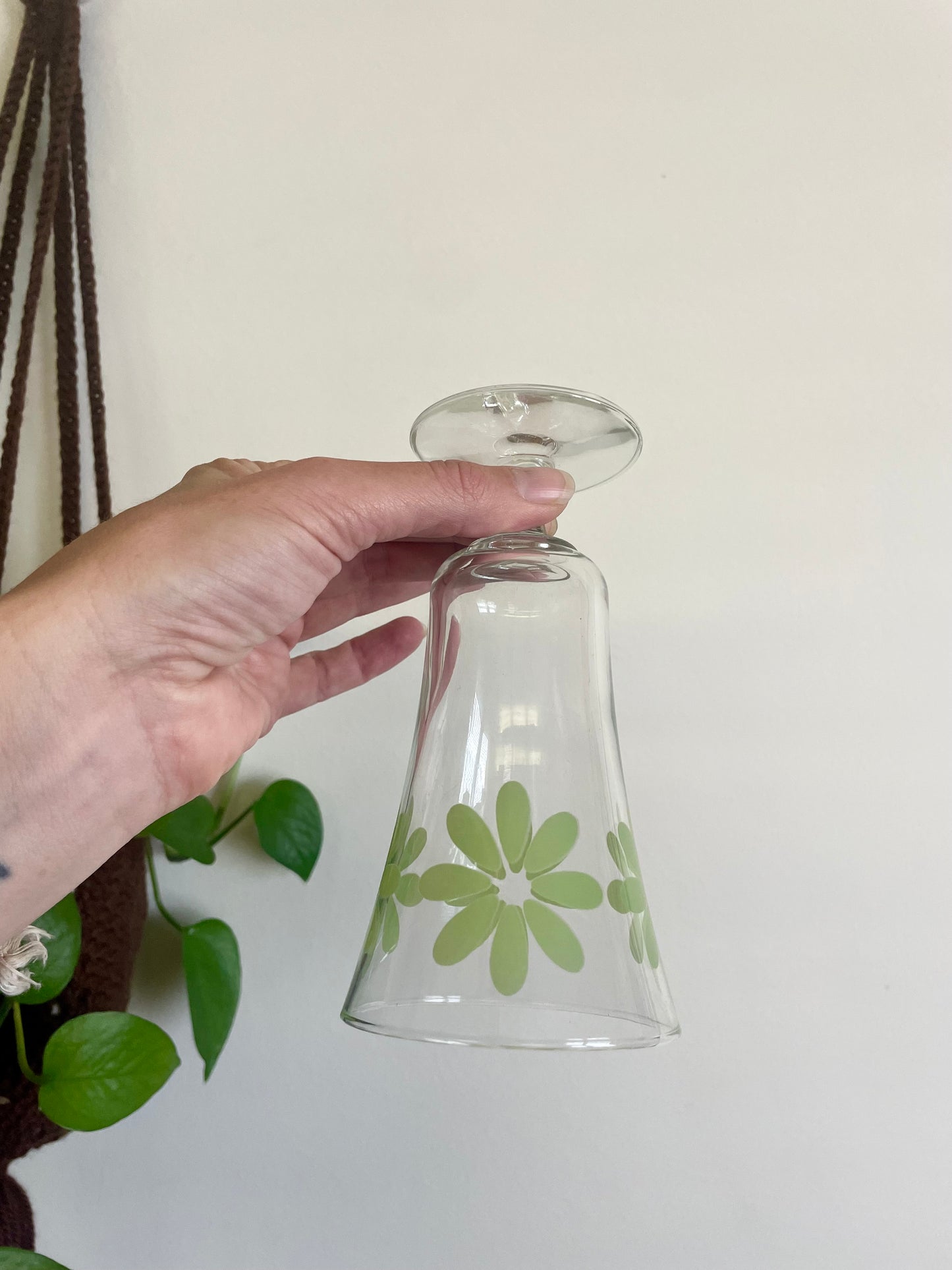 Trio of Retro Stemmed Glasses