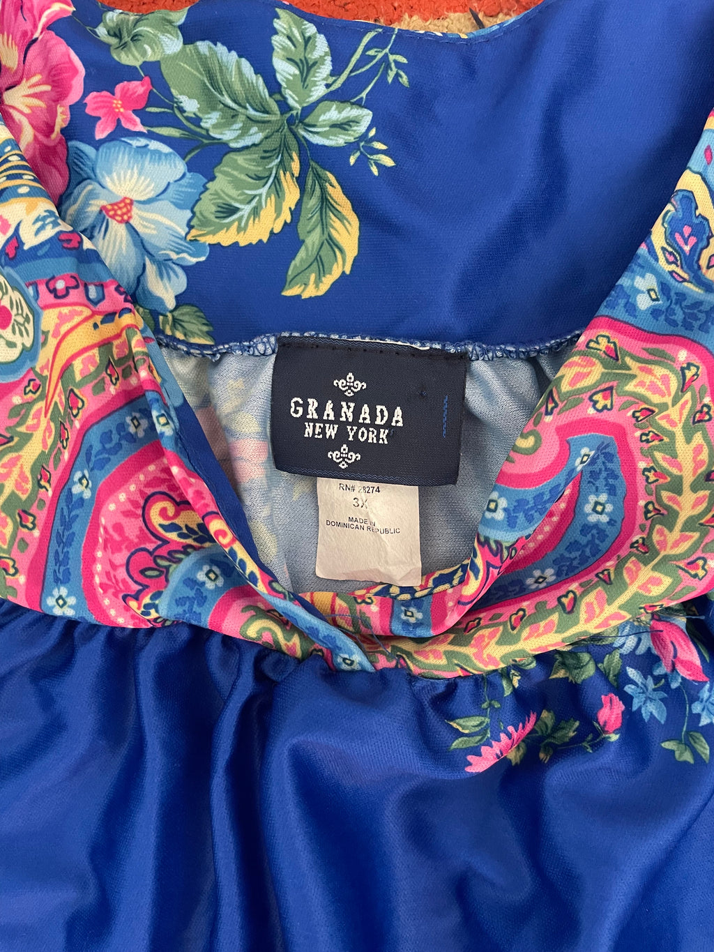 Vintage Blue Muumuu by Granada New York - Sz 3X