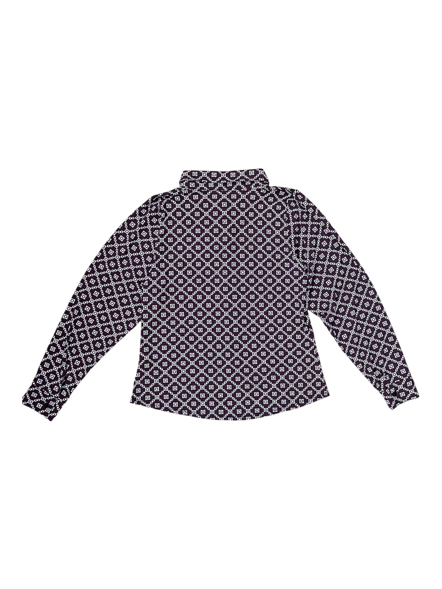 Retro Geometric Pattern Long Sleeve Shirt