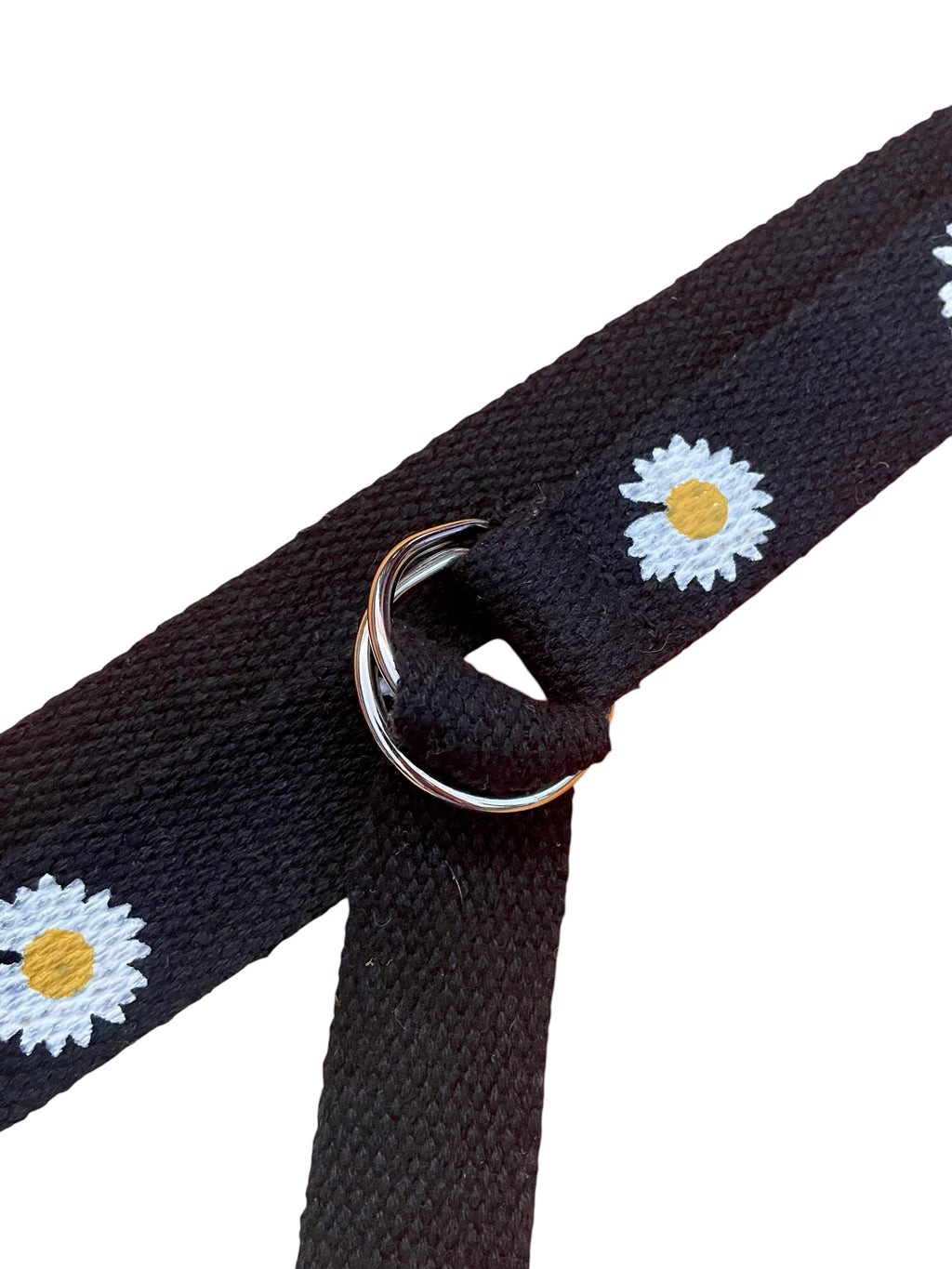 Black & White Daisy Woven Cotton Belt