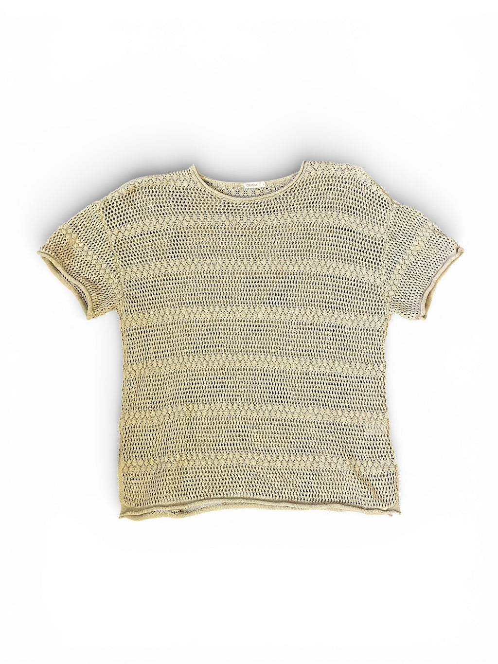 Pre-Loved Beige mesh top - Sz L