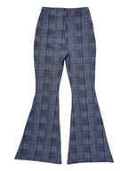 Plaid & Houndstooth Stretch Flare Pants