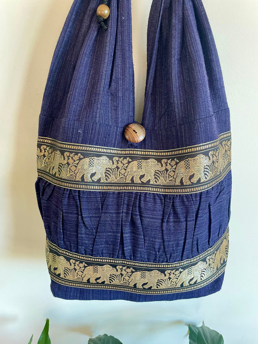 Hobo Style Elephant Cotton Bag
