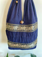 Hobo Style Elephant Cotton Bag