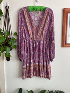 Boho Long Sleeve Mini Dress