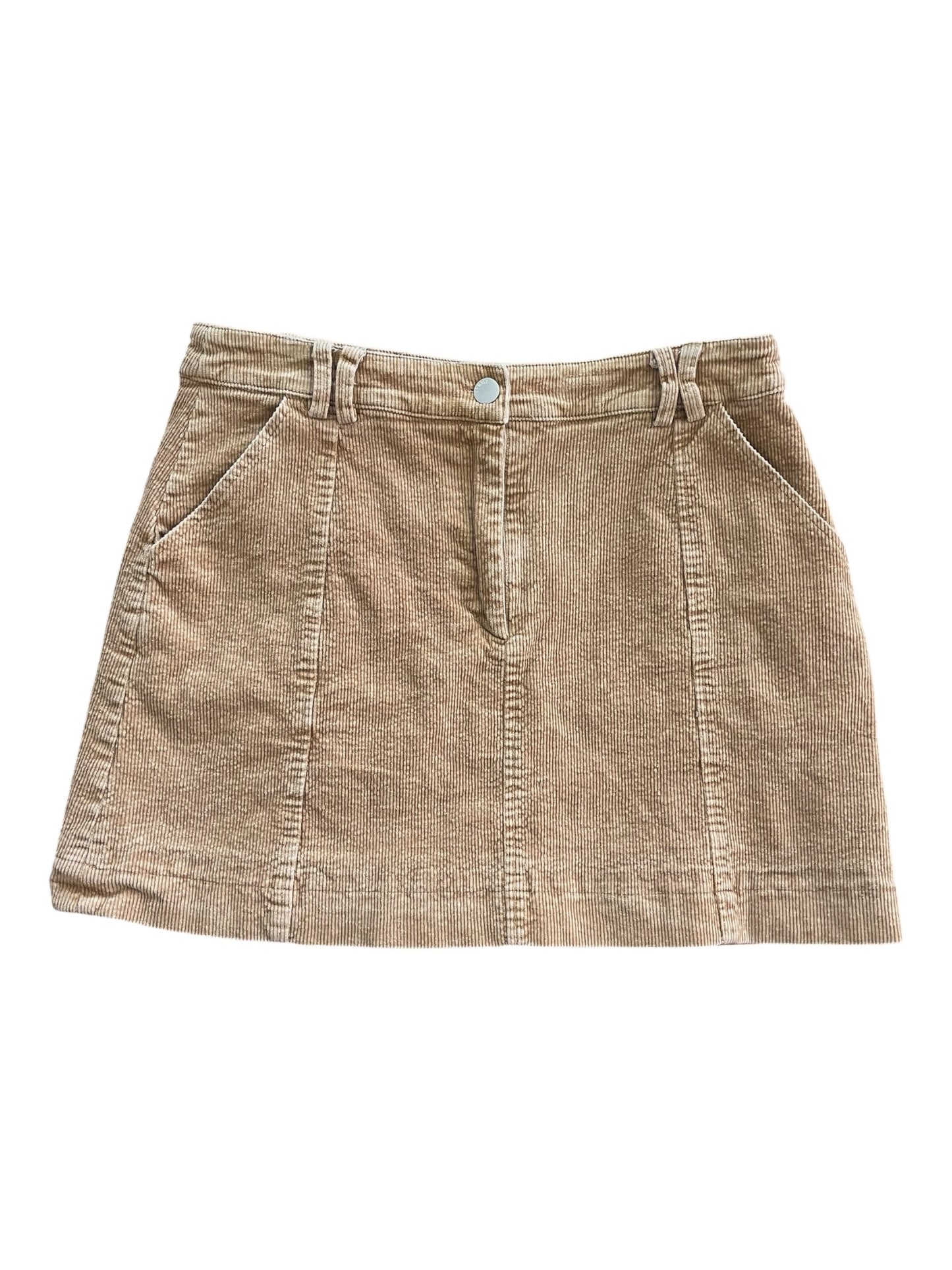 Tan Corduroy Mini Skirt - Sz 12