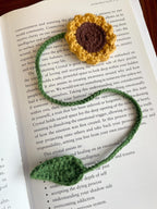 Sunflower bookmark in deep green