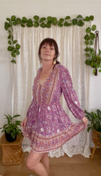 Boho Long Sleeve Mini Dress