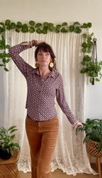 Retro Geometric Pattern Long Sleeve Shirt