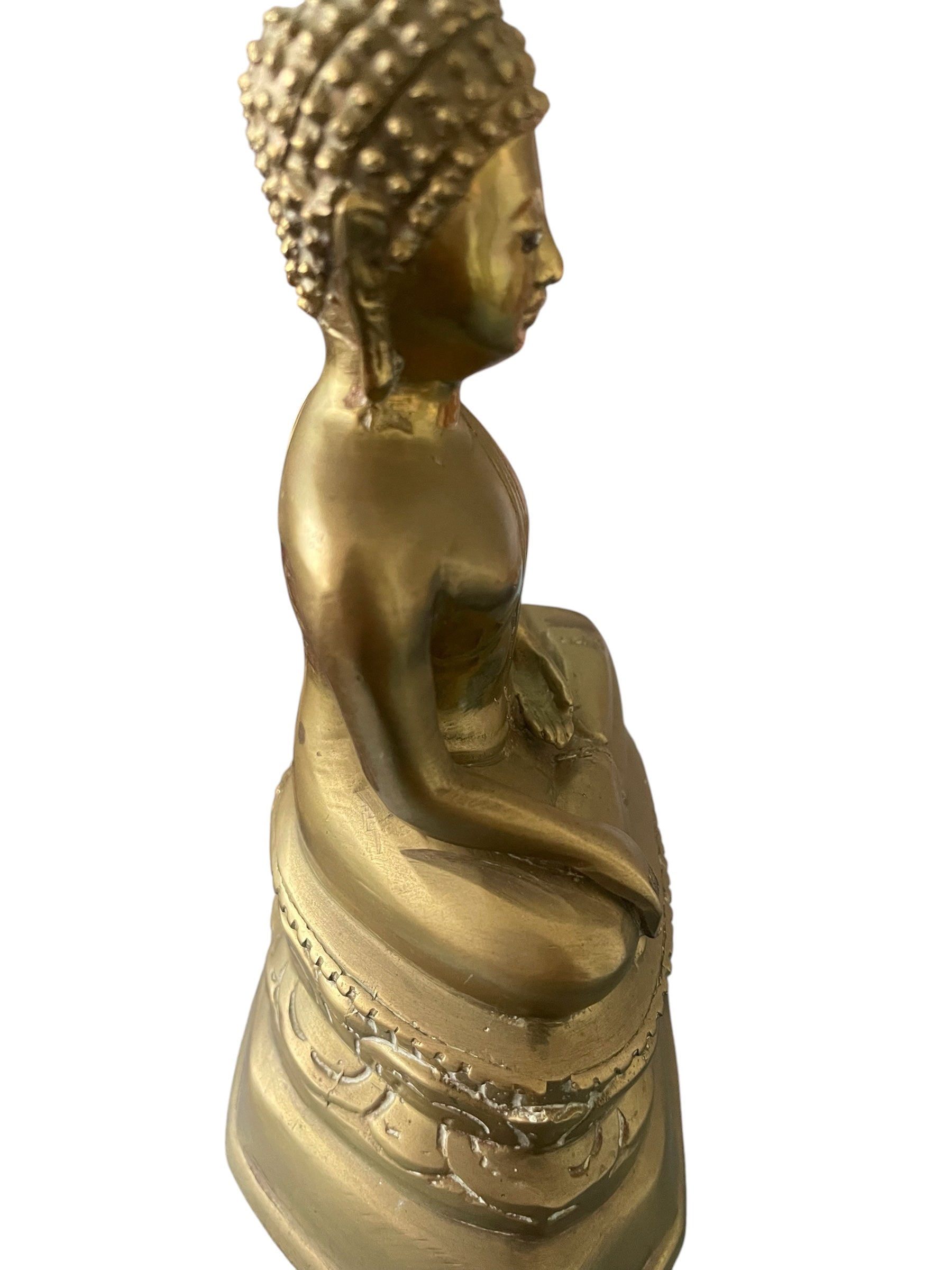 Hollow Brass Buddha Statue 17cm
