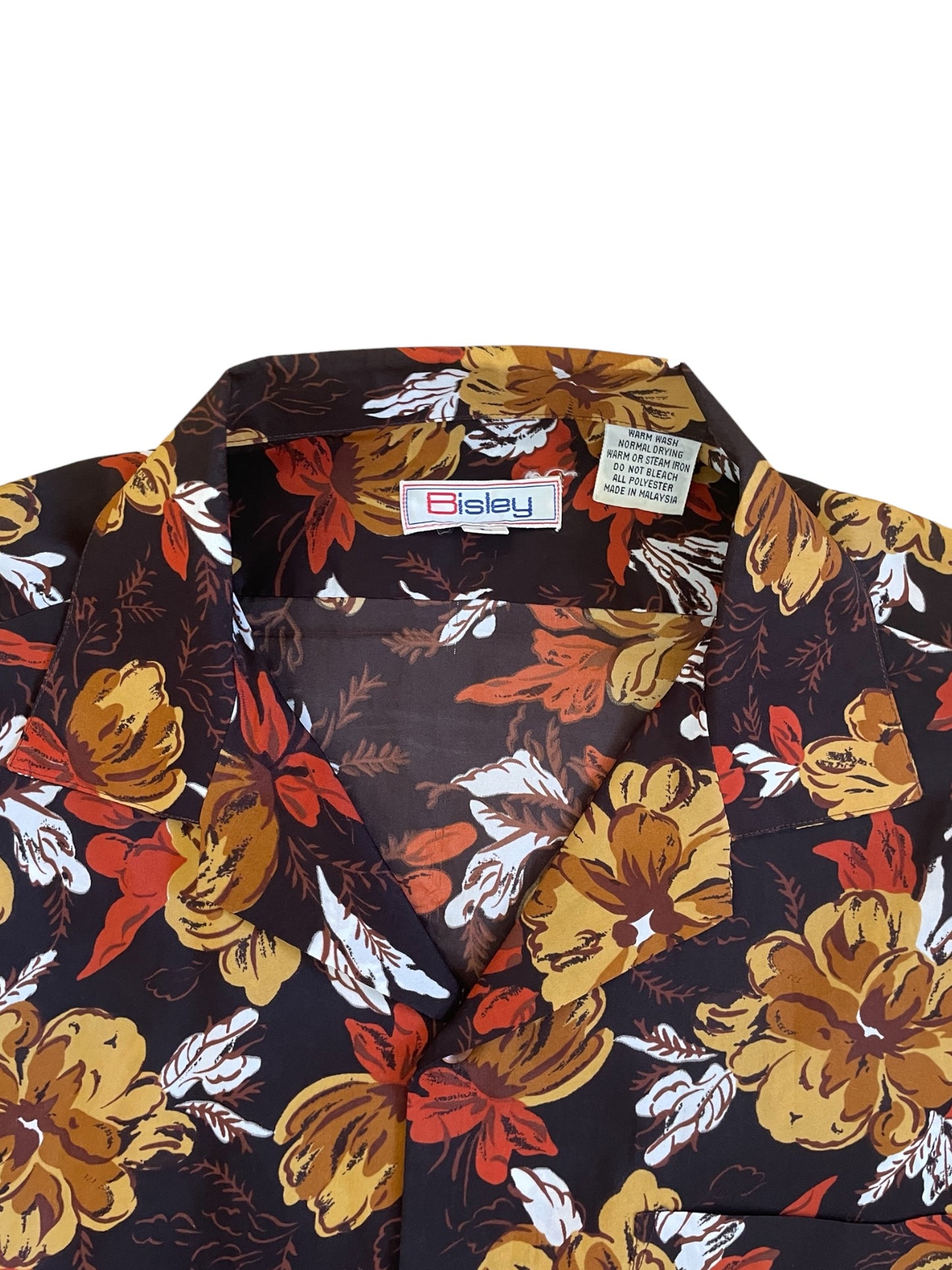 Vintage Warm Tone Floral Long Sleeve Blouse