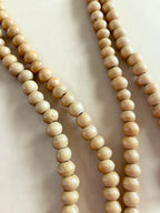 Wooden bead long necklace - Natural
