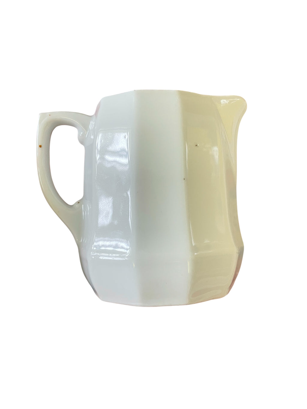 Mini porcelain creamer with dainty purple & pink floral design