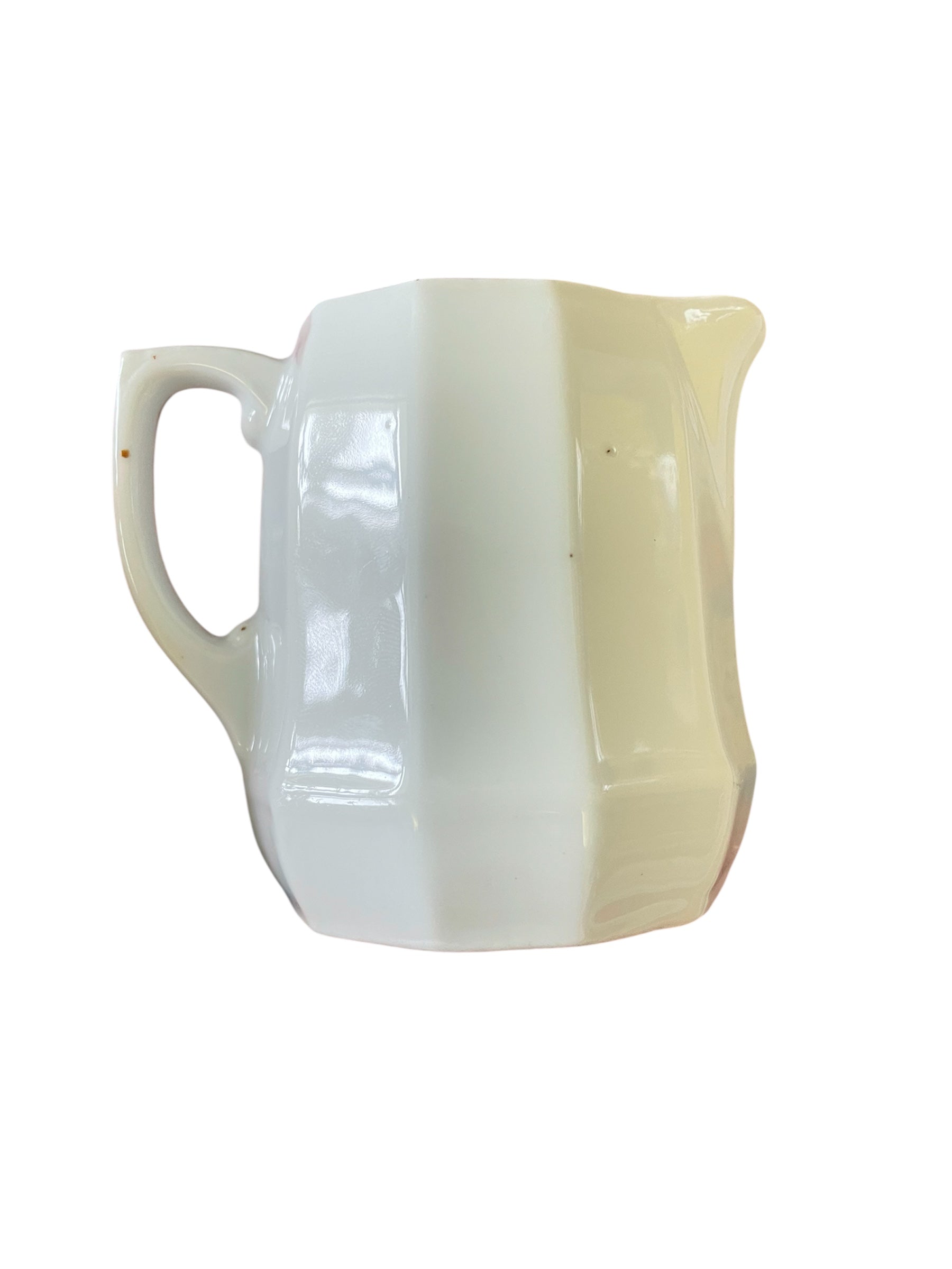 Mini porcelain creamer with dainty purple & pink floral design