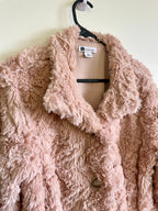 Dusty Pink Faux Fur Jacket Sz 10