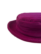 Deep red velvet brimmed hat