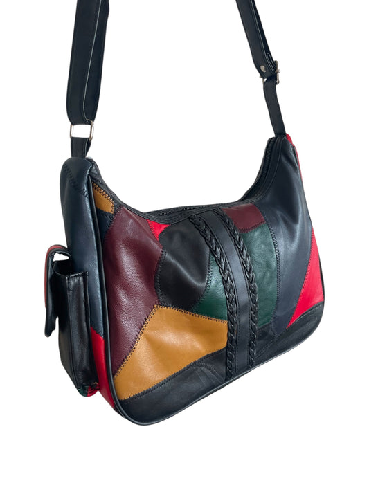 Patch Faux Leather Handbag