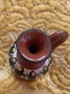 Vintage Bulgarian Troyan Pottery Miniature Urn