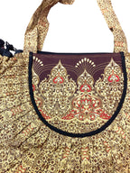 Cotton Print Shell Hobo Bag