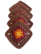 Crochet Coasters Set of 4 Retro
