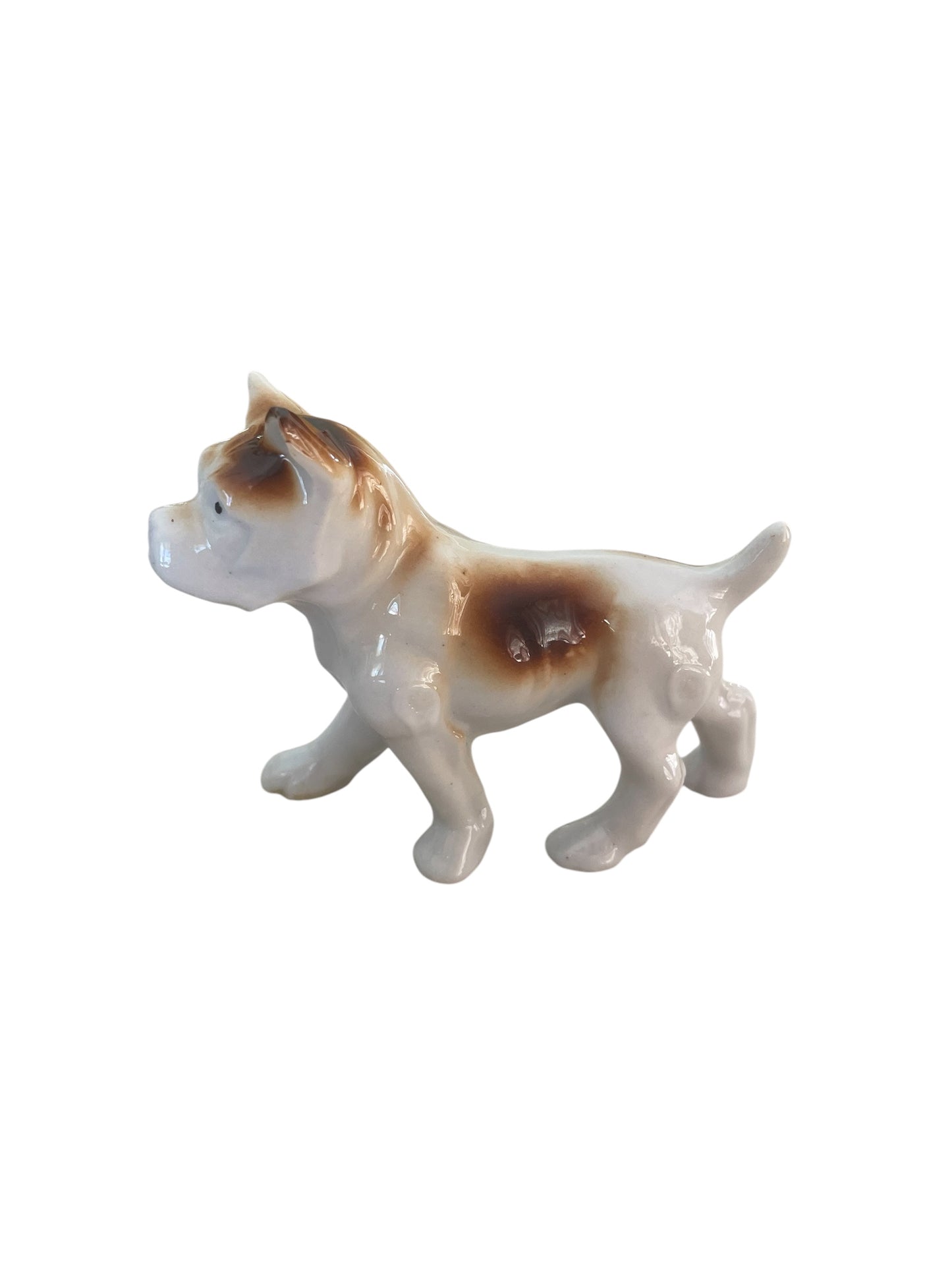 Vintage Porcelain Bulldog Kitsch Miniature figurine