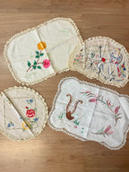 Bulk Lot 13 Vintage Doilies & Table Cloth