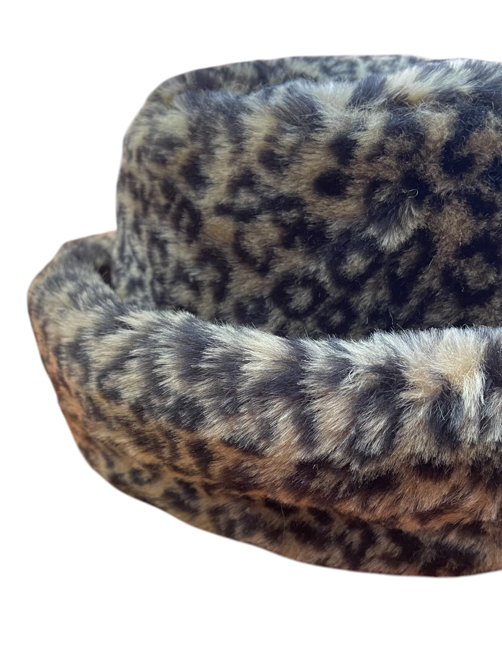 Leopard Print Faux Fur Hat