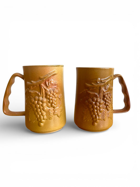 Vintage Diana Nefertiti Studio Beer Mugs Set of 2