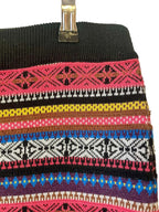 Wool blend Aztec pattern mini skirt