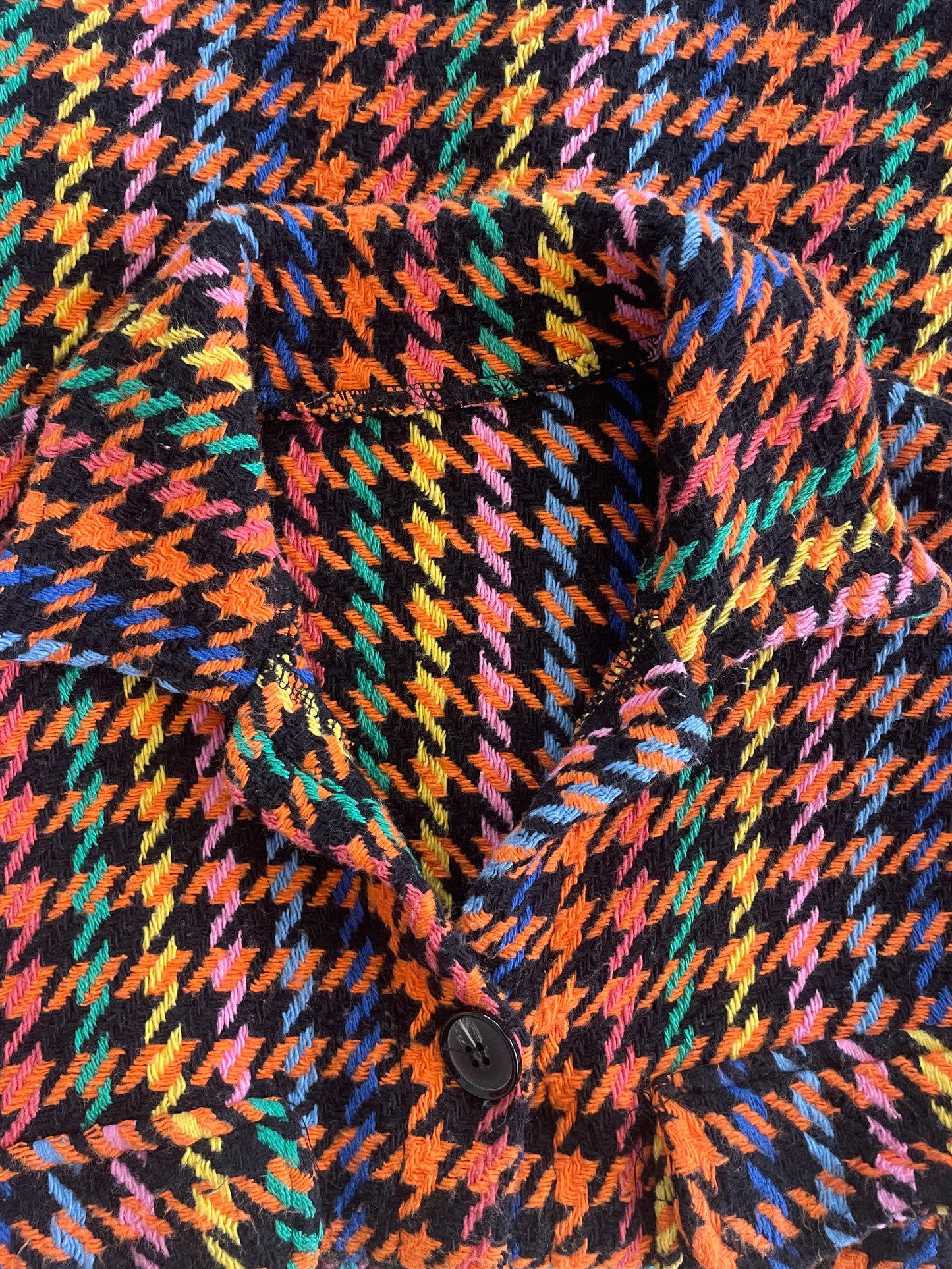 Vibrant Houndstooth Style Shacket