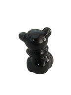 Ceramic Vintage Mini Panda with Fish Figurine Kitsch Japan