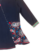 Bold pattern asymmetric mini dress/top