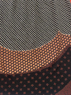 VTG 3/4 Brown & Black pattern skirt