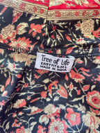 Tree Of Life Floral Wrap Kimono Dress / Robe