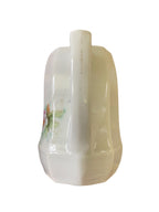 Mini porcelain creamer with dainty purple & pink floral design
