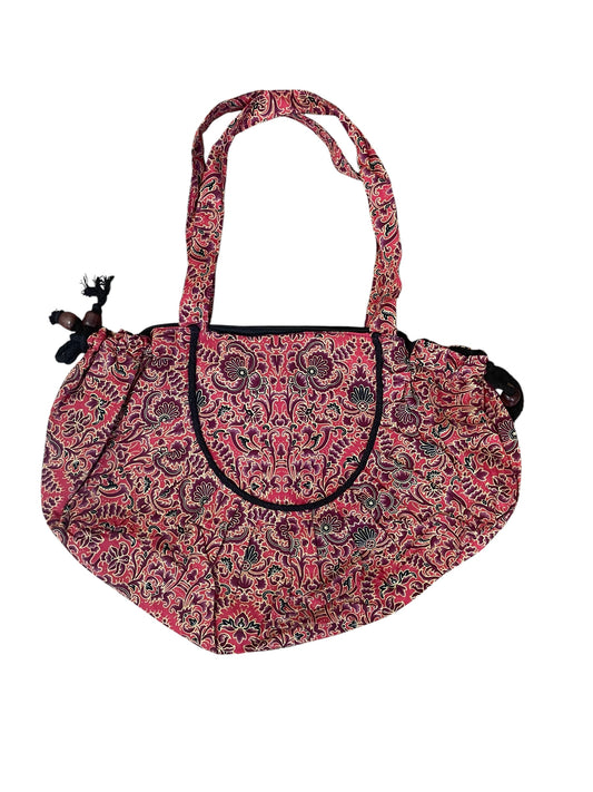 Cotton Print Shell Hobo Bag
