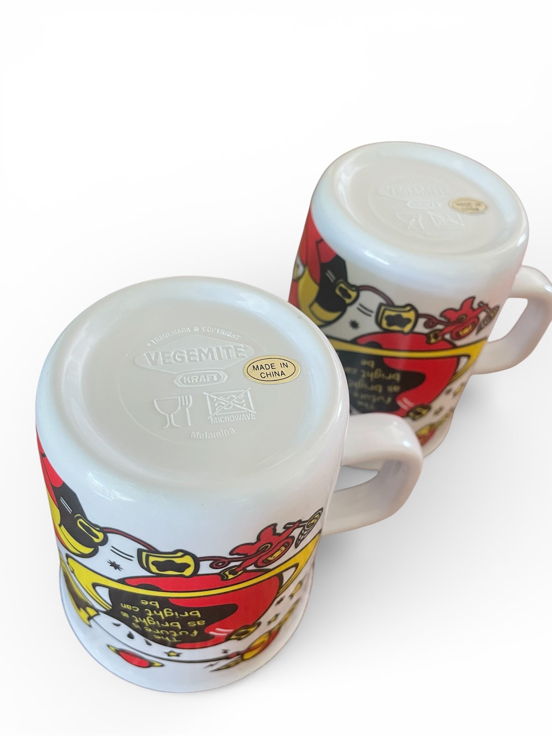 Vegemite Limited Edition Placemat Set with 2 Melamine Mugs c.2001