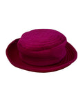 Deep red velvet brimmed hat