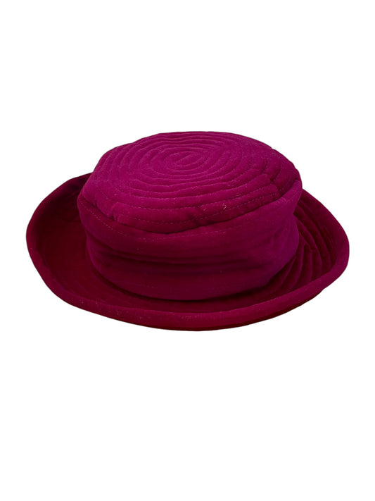 Deep red velvet brimmed hat