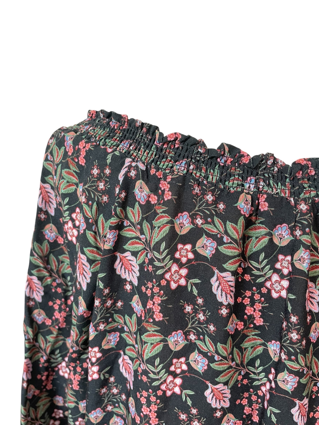 Long Sleeve Boho Mini Dress with floral pattern