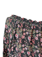Long Sleeve Boho Mini Dress with floral pattern