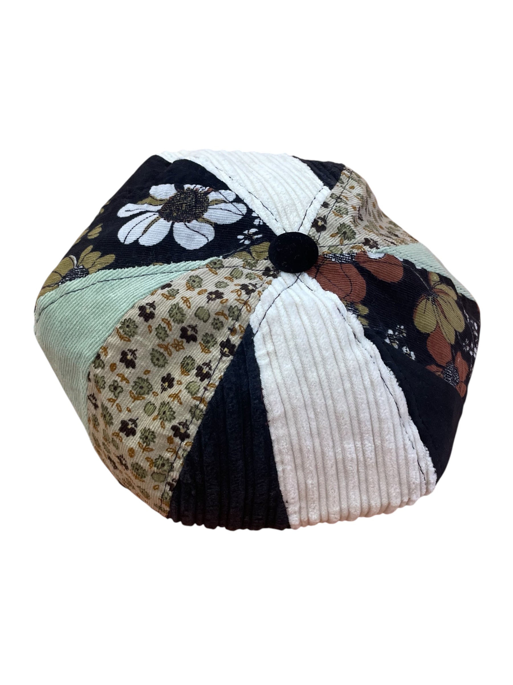 Retro Patchwork Newsboy Cap