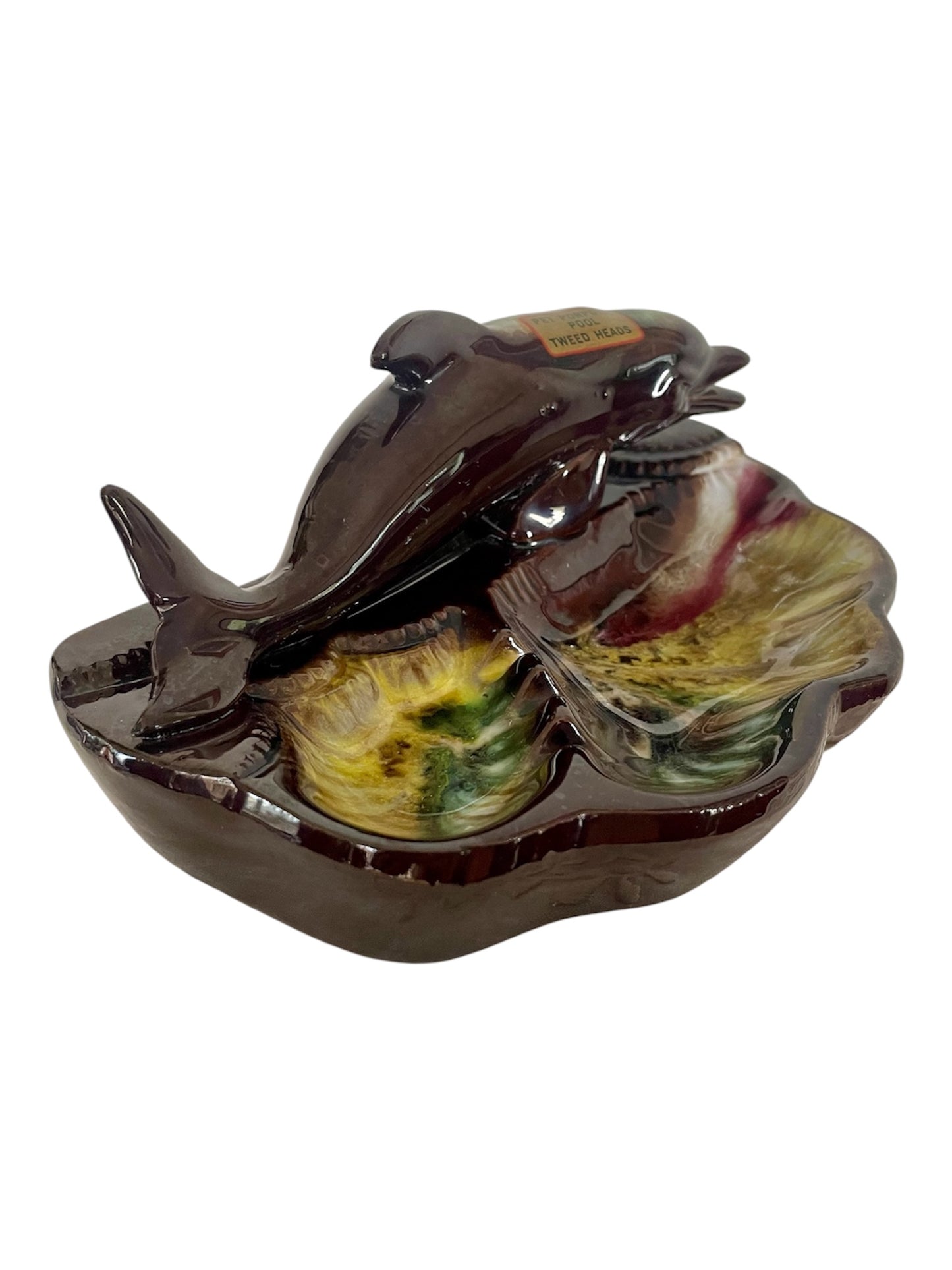 Vintage Ceramic Tweed Heads Dolphin Ashtray