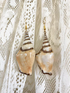 Large Shell drop earrings