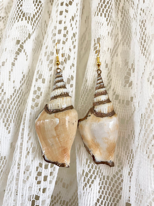 Large Shell drop earrings