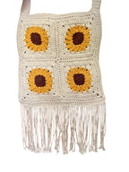 Crochet Sunflower Tote Bag