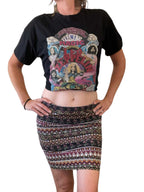 Stretch Aztec Print Mini Skirt