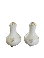 Vintage Porcelain Salt & Pepper Shakeds with violet flower motifs
